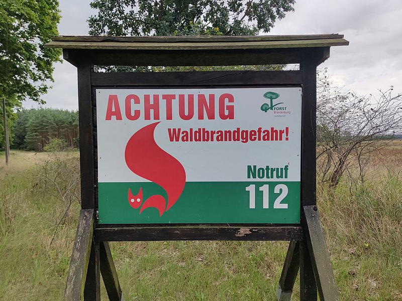 Hinweis auf Waldbrandgefahr (Archiv) - Foto: über dts Nachrichtenagentur