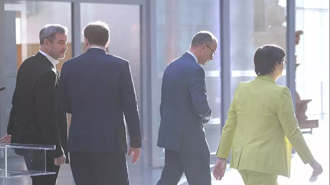 Markus Söder, Friedrich Merz, Lars Klingbeil, Saskia Esken (Archiv) - Bild: über dts Nachrichtenagentur