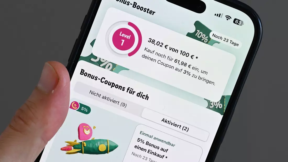 In den Apps von Rewe und Penny wurden die Schwellenwerte für Rabatte angepasst. - Bild: Wolf von Dewitz/dpa-Zentralbild/dpa