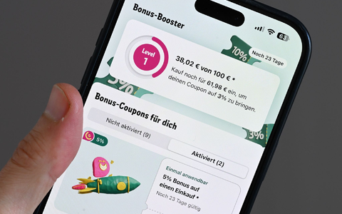 In den Apps von Rewe und Penny wurden die Schwellenwerte für Rabatte angepasst. - Foto: Wolf von Dewitz/dpa-Zentralbild/dpa