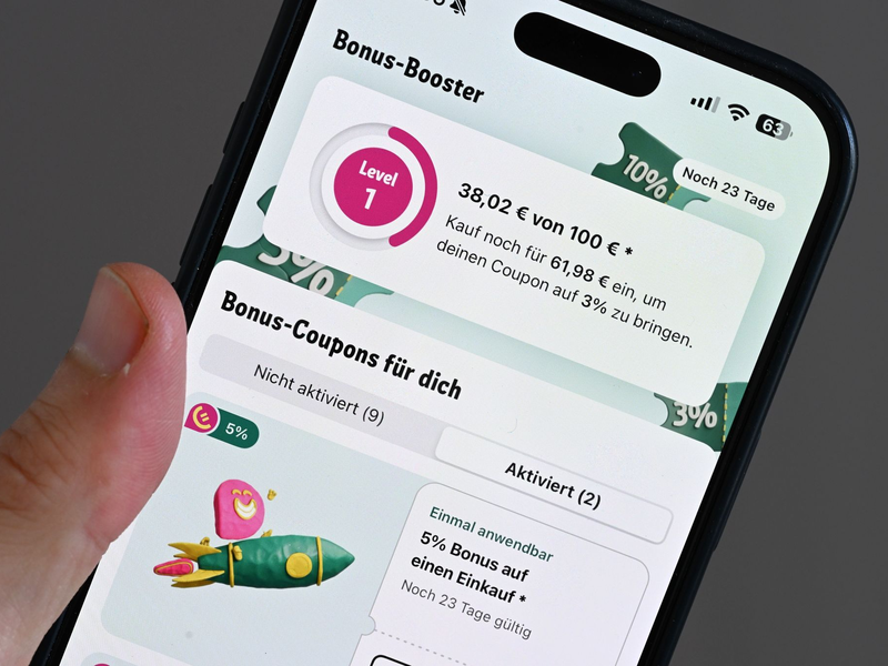 In den Apps von Rewe und Penny wurden die Schwellenwerte für Rabatte angepasst. - Foto: Wolf von Dewitz/dpa-Zentralbild/dpa