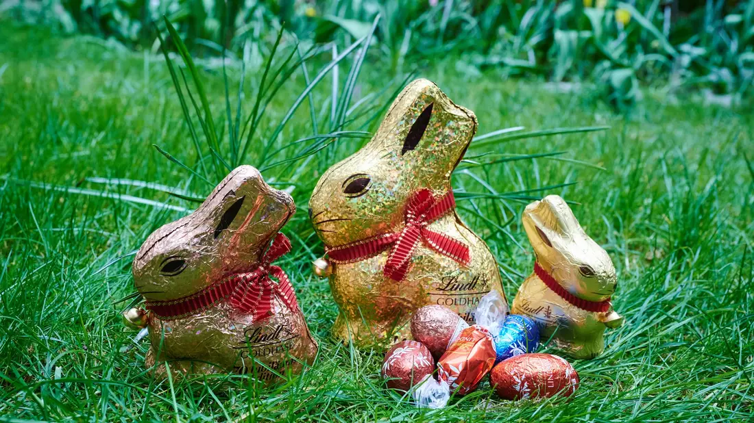 Der «Goldhase» ist nicht selten in Osternestern zu entdecken. (Symbolbild) - Bild: Annette Riedl/dpa