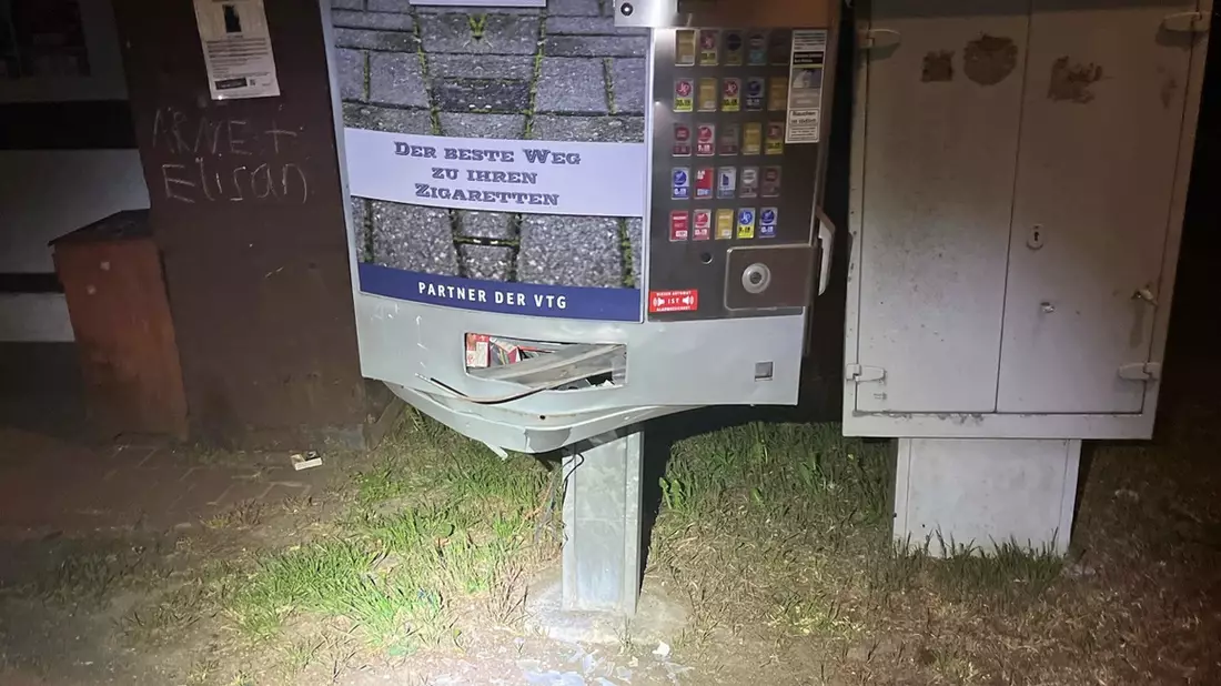 POL-AC: Sprengung eines Zigarettenautomaten im Nordkreis - Täter flüchtet - Bild: presseportal.de
