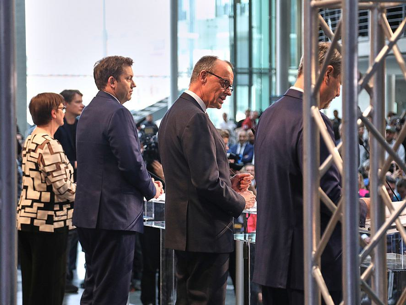 Bekanntgabe Einigung auf Koalition von CDU, CSU und SPD am 09.04.2025 - Foto: über dts Nachrichtenagentur