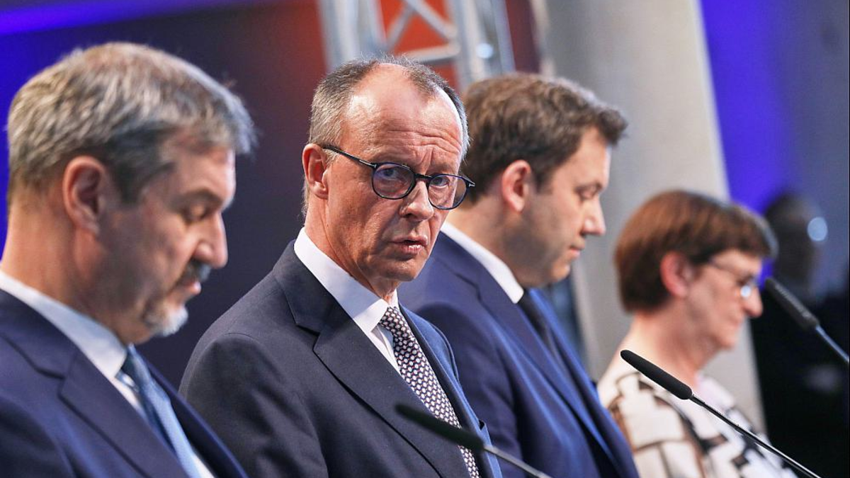 Bekanntgabe Einigung auf Koalition von CDU, CSU und SPD am 09.04.2025 - Foto: über dts Nachrichtenagentur