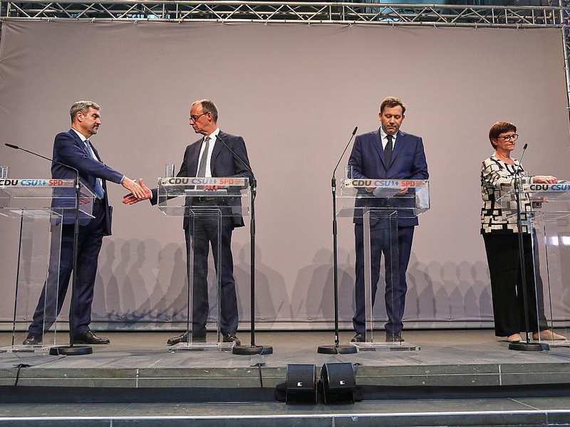 Bekanntgabe Einigung auf Koalition von CDU, CSU und SPD am 09.04.2025 - Foto: über dts Nachrichtenagentur