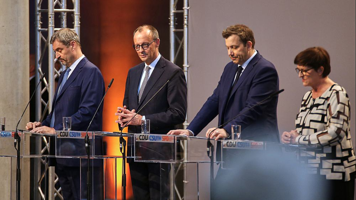 Söder, Merz, Klingbeil, Esken am 09.04.2025 - Foto: über dts Nachrichtenagentur