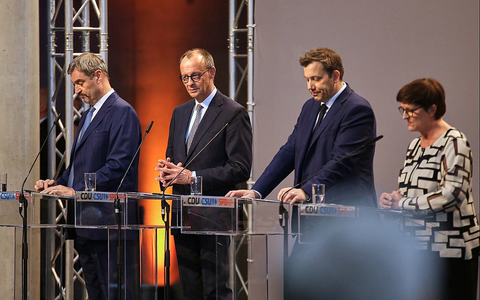 Söder, Merz, Klingbeil, Esken am 09.04.2025 - Foto: über dts Nachrichtenagentur