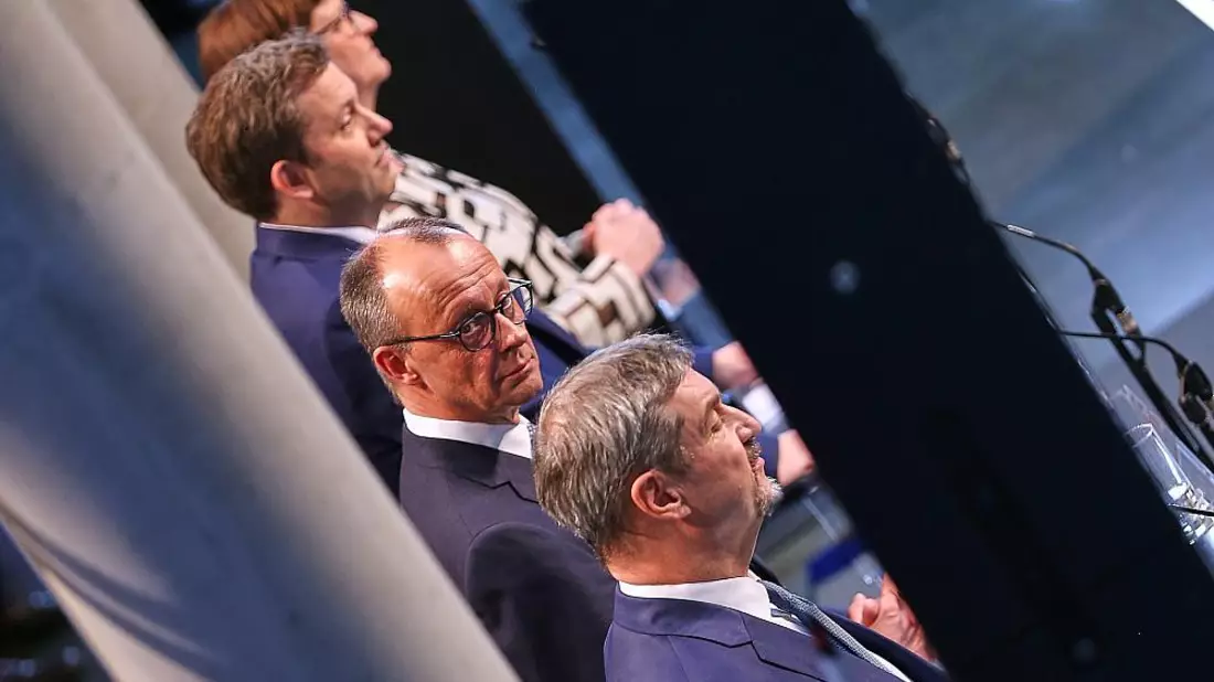 Esken, Klingbeil, Merz, Söder am 09.04.2025 - Bild: über dts Nachrichtenagentur