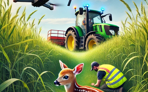 LKA-RP: Rehkitzrettung: Fehlende Schutzmaßnahmen vor Mäharbeiten können strafbar sein - Foto: presseportal.de