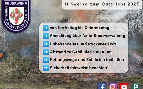 FW-SE: Hinweise zum Osterfeuer - Foto: presseportal.de