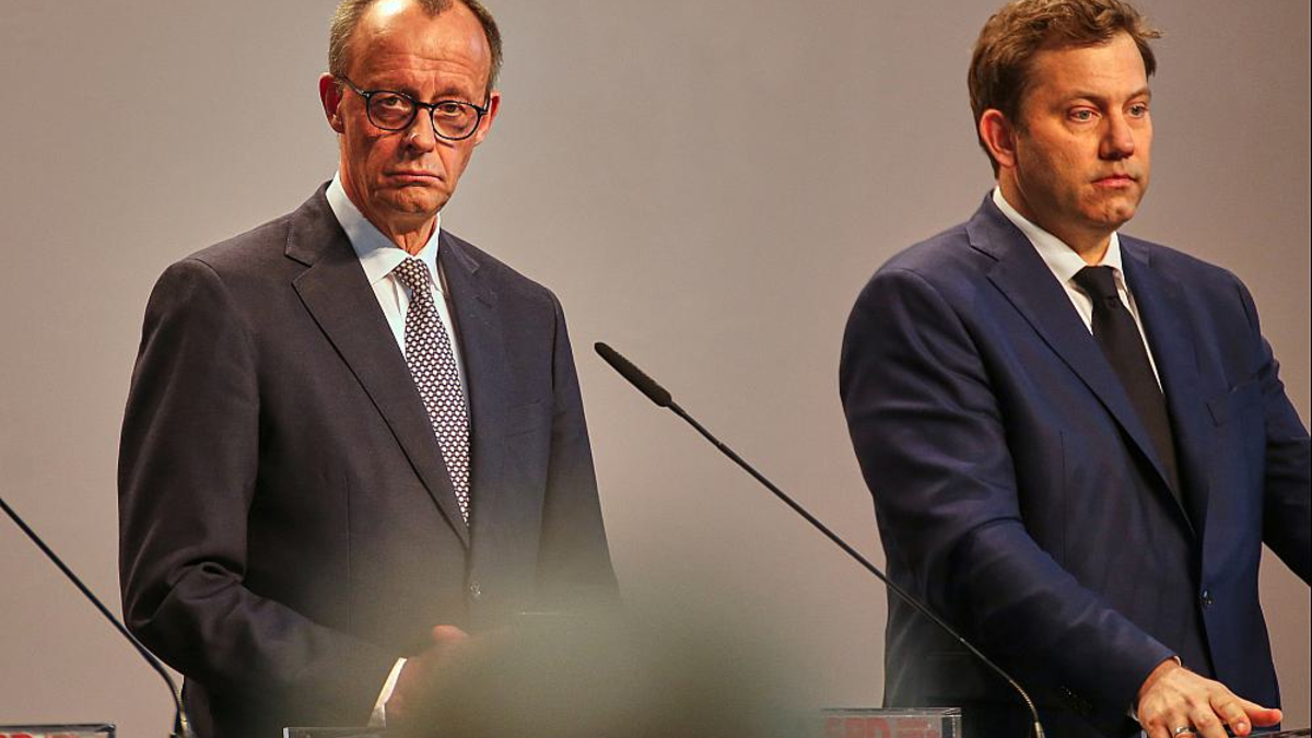 Friedrich Merz und Lars Klingbeil am 09.04.2025 - Foto: über dts Nachrichtenagentur