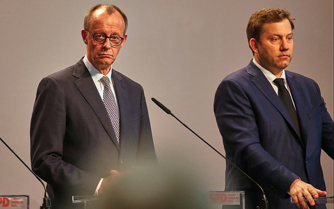 Friedrich Merz und Lars Klingbeil am 09.04.2025 - Foto: über dts Nachrichtenagentur