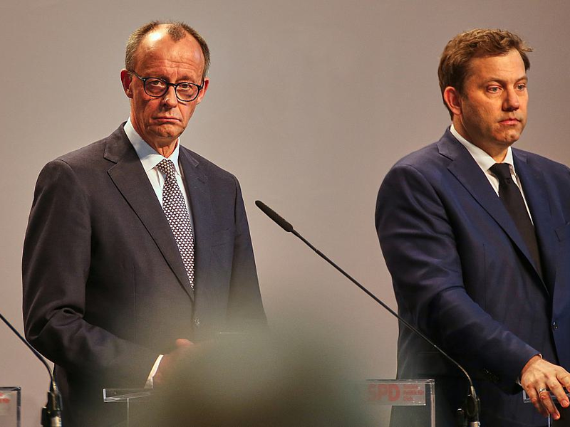 Friedrich Merz und Lars Klingbeil am 09.04.2025 - Foto: über dts Nachrichtenagentur