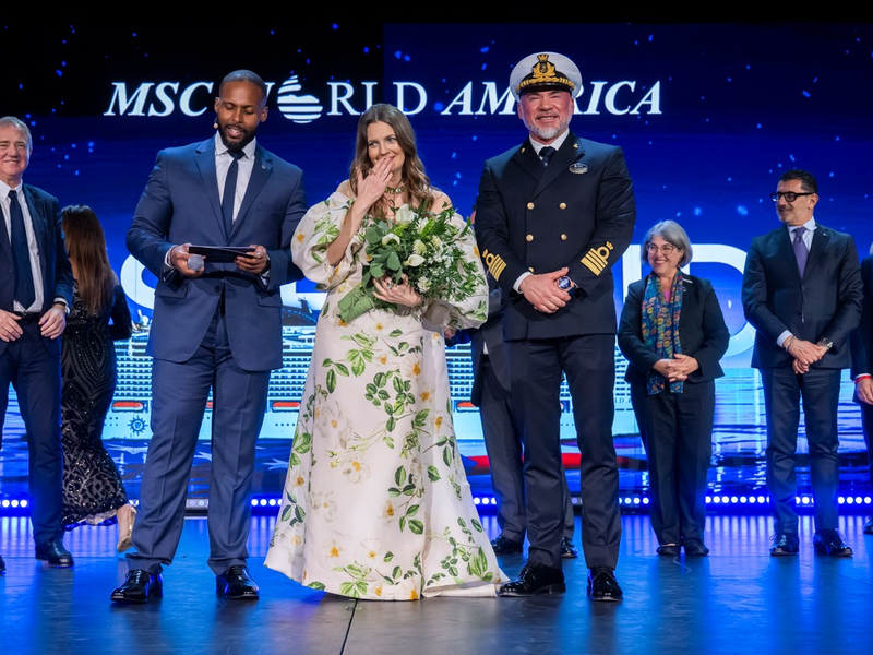 Die MSC World America wurde letzte Nacht in einer glamourösen Zeremonie in Miami getauft - Foto: presseportal.de