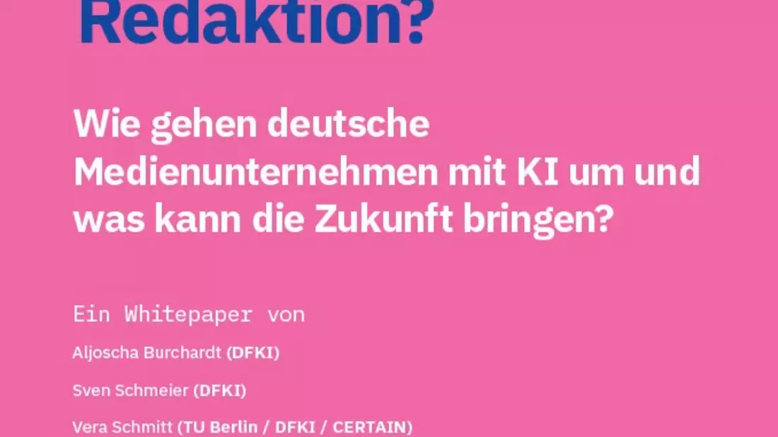 Abschlussbilanz zum Trainingsprogramm Wegweiser KI: Whitepaper und Handbuch für Redaktionen - Bild: presseportal.de