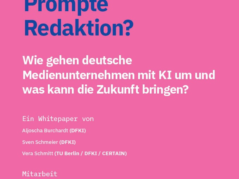 Abschlussbilanz zum Trainingsprogramm Wegweiser KI: Whitepaper und Handbuch für Redaktionen - Foto: presseportal.de