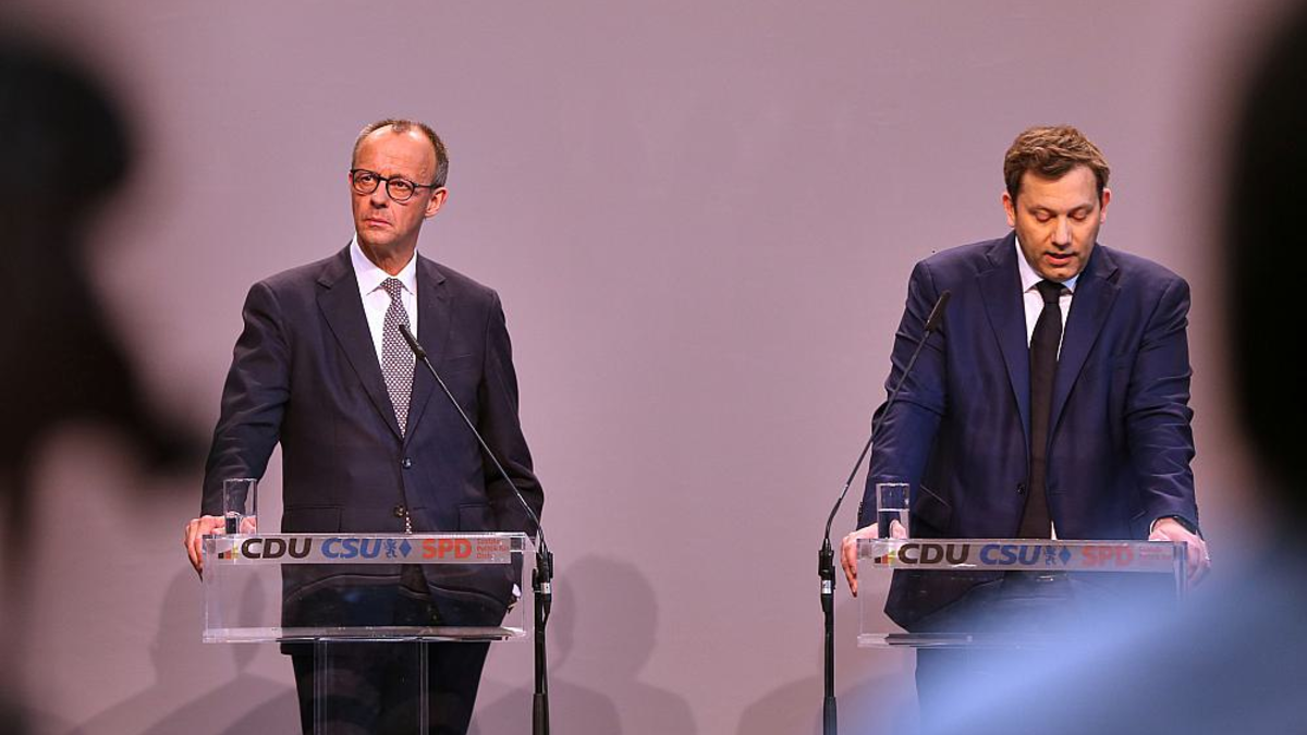 Friedrich Merz und Lars Klingbeil am 09.04.2025 - Foto: über dts Nachrichtenagentur