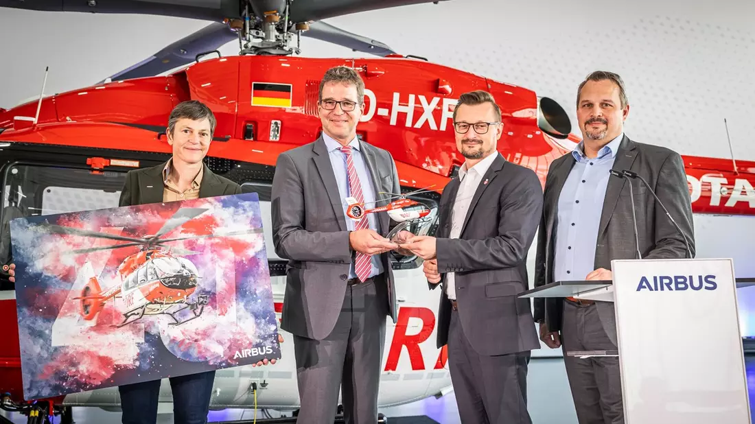 Flottenerneuerung / DRF Luftrettung übernimmt 40. Hubschrauber des Typs Airbus H145 - Bild: presseportal.de