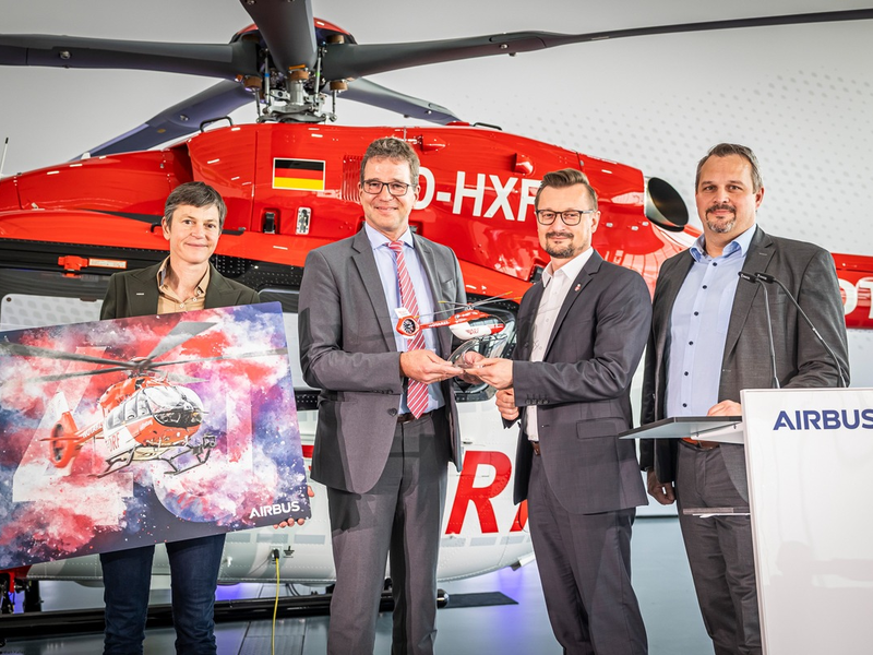 Flottenerneuerung / DRF Luftrettung übernimmt 40. Hubschrauber des Typs Airbus H145 - Foto: presseportal.de