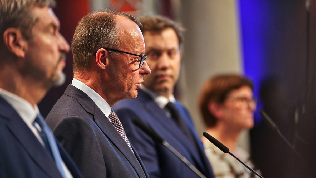 Söder, Merz, Klingbeil, Esken am 09.04.2025 - Foto: über dts Nachrichtenagentur