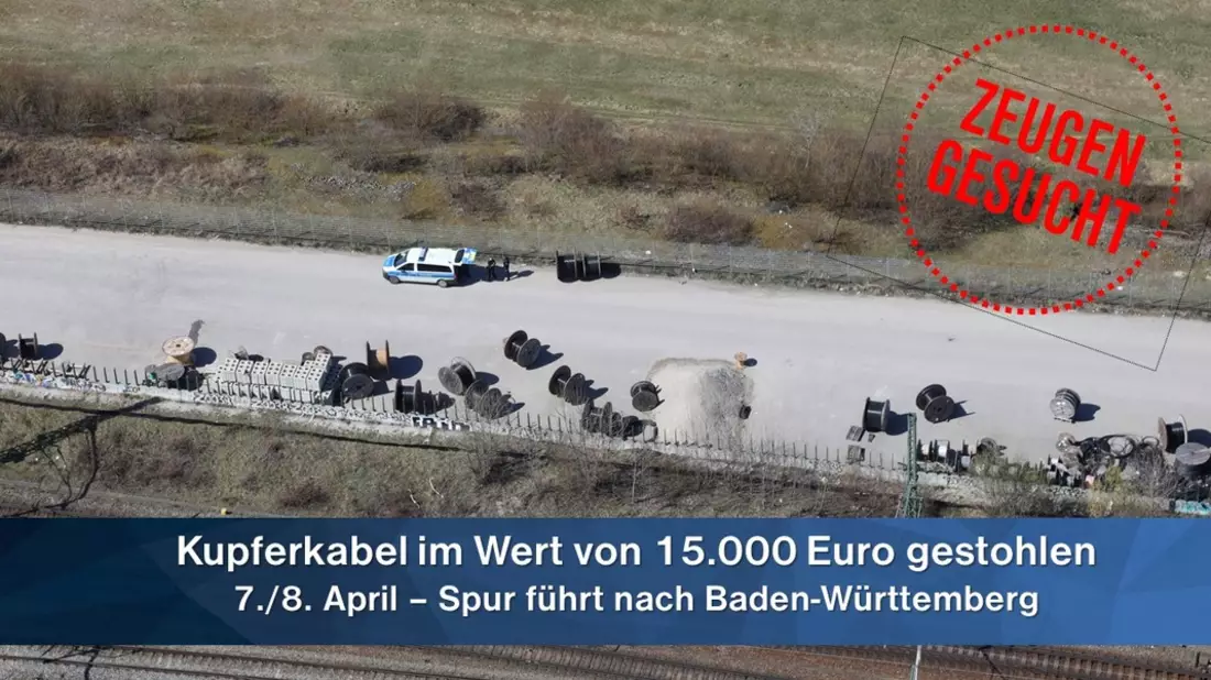 Bundespolizeidirektion München: Ermittlungen wegen Buntmetalldiebstahl / Bundespolizei bittet um Hinweise aus der Bevölkerung - Bild: presseportal.de