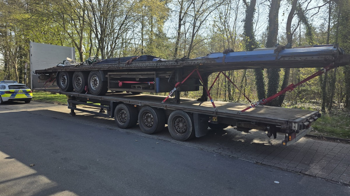 POL-DEL: Autobahnpolizei Ahlhorn: Geplanter Transport eines verkehrsunsicheren Sattelanhängers in Dötlingen scheitert +++ Für den Transport bereitstehender Anhänger ebenfalls verkehrsunsicher - Foto: presseportal.de