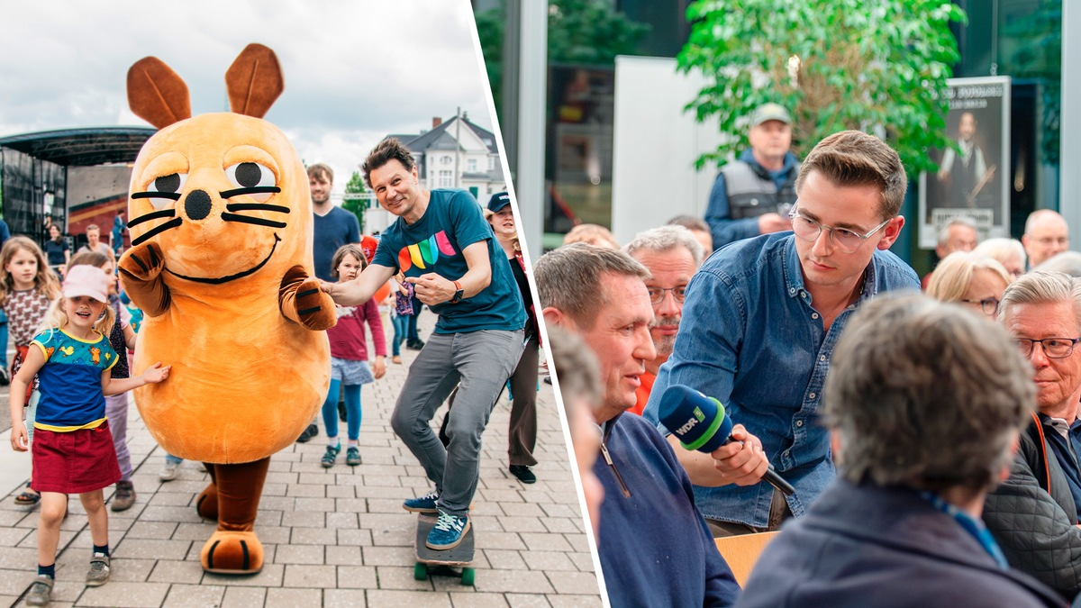 WDR Lokalzeit Stadtgespräch und die Maus beim Osterlauf in Paderborn - Foto: presseportal.de