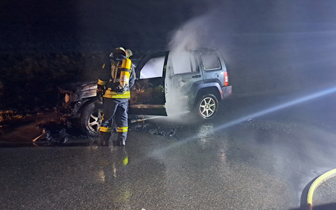 FW Lüchow-Dannenberg: +++ PKW brennt am Elbdeich +++ Insassen blieben unverletzt +++ Ursache unklar +++ - Foto: presseportal.de