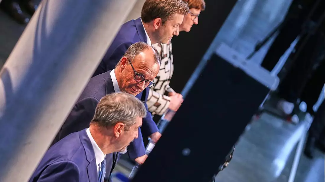 Söder, Merz, Klingbeil, Esken am 09.04.2025 - Bild: über dts Nachrichtenagentur