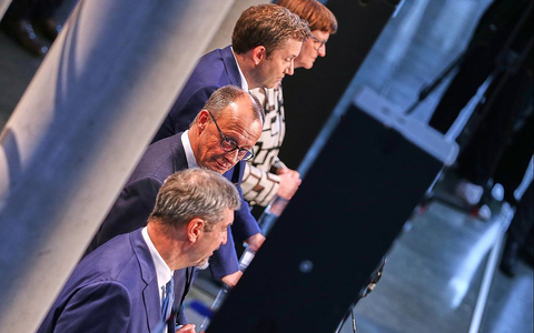 Söder, Merz, Klingbeil, Esken am 09.04.2025 - Foto: über dts Nachrichtenagentur