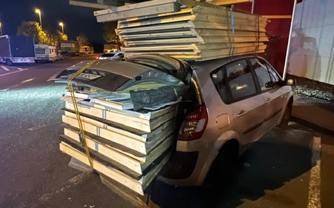 POL-WI: Überladener PKW, BAB 3, zwischen den Anschlussstellen Idstein und Niedernhausen, Samstag, 12.04.2025, 23:50 Uhr - Foto: presseportal.de