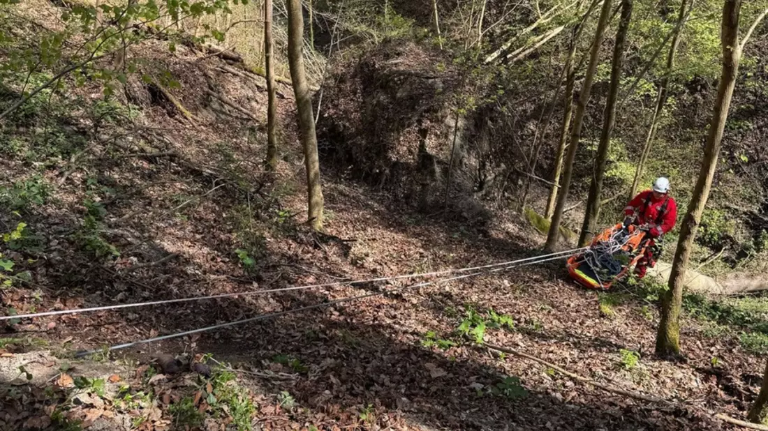 FW Allensbach: URD2 Personenrettung Absturzgelände - Bild: presseportal.de