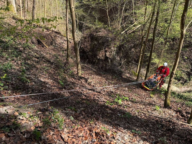 FW Allensbach: URD2 Personenrettung Absturzgelände - Foto: presseportal.de