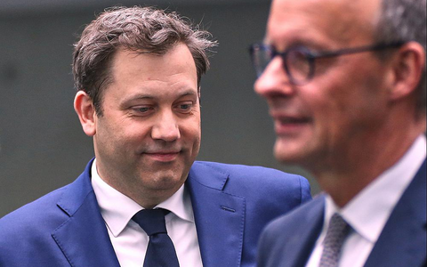 Lars Klingbeil und Friedrich Merz am 09.04.2025 - Foto: über dts Nachrichtenagentur