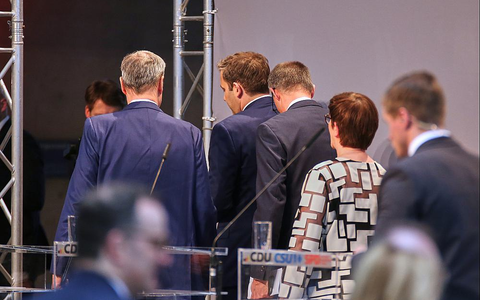 Söder, Merz, Klingbeil, Esken am 09.04.2025 - Foto: über dts Nachrichtenagentur