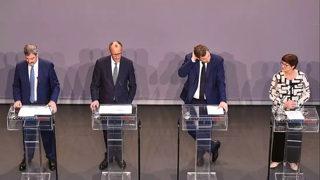 Söder, Merz, Klingbeil, Esken am 09.04.2025 - Bild: über dts Nachrichtenagentur
