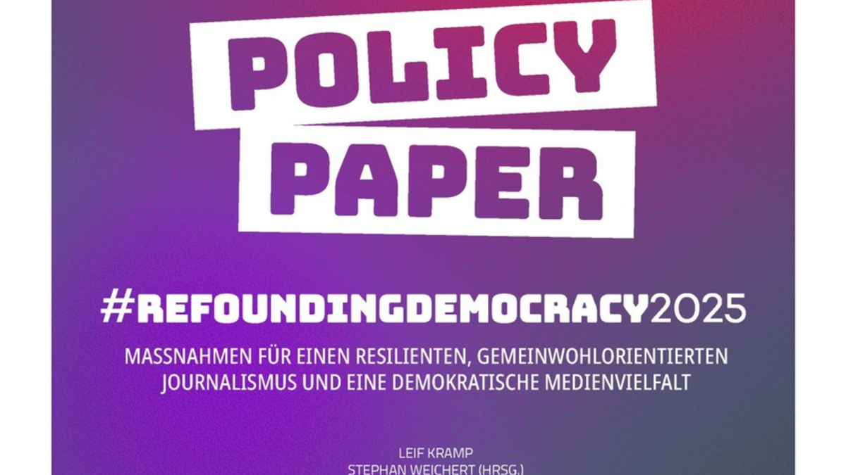 #RefoundingDemocracy2025: Neues Policy Paper fordert verlässliche Rahmenbedingungen für resilienten Journalismus und demokratische Medienvielfalt - Foto: presseportal.de