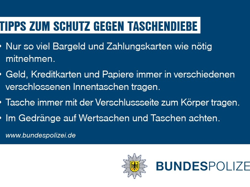 BPOLI-KA: Unbekannter stiehlt Geldbörse - Foto: presseportal.de