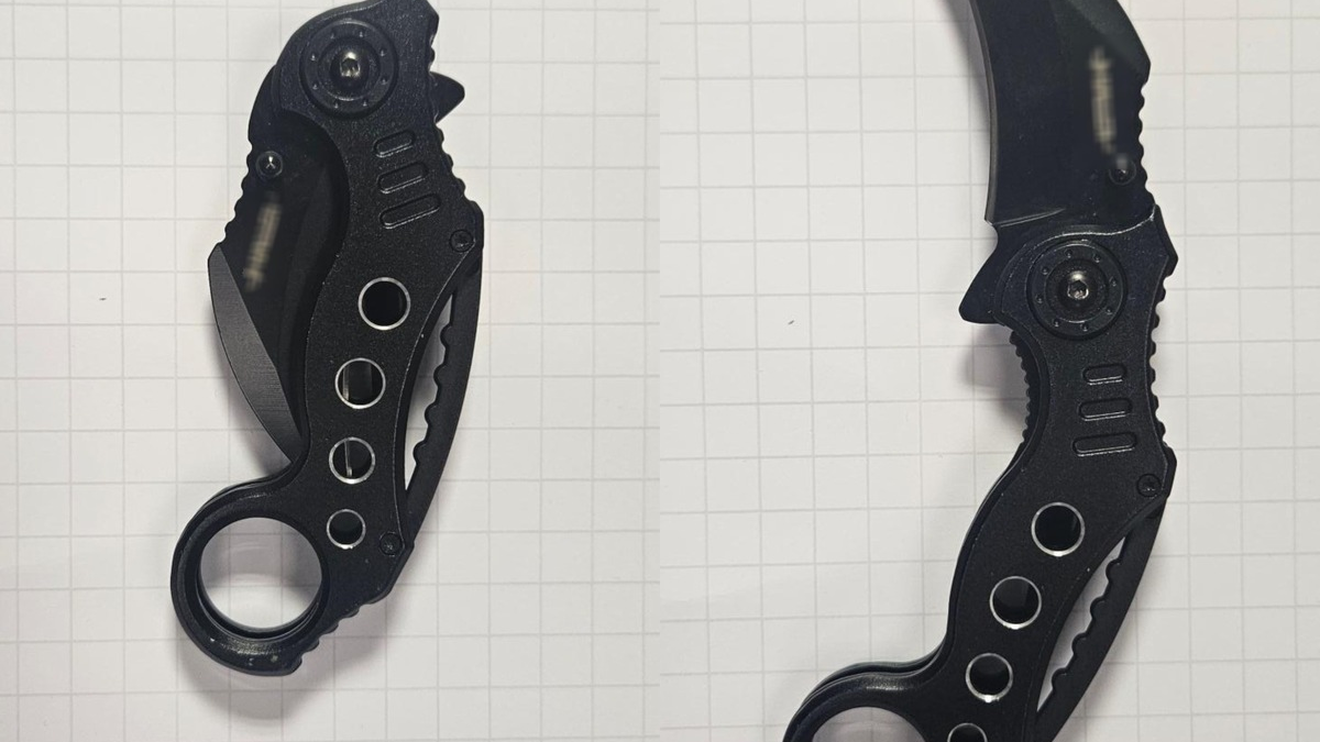 BPOL NRW: Bundespolizei stellt 23-Jährigen mit Karambit-Messer - Foto: presseportal.de