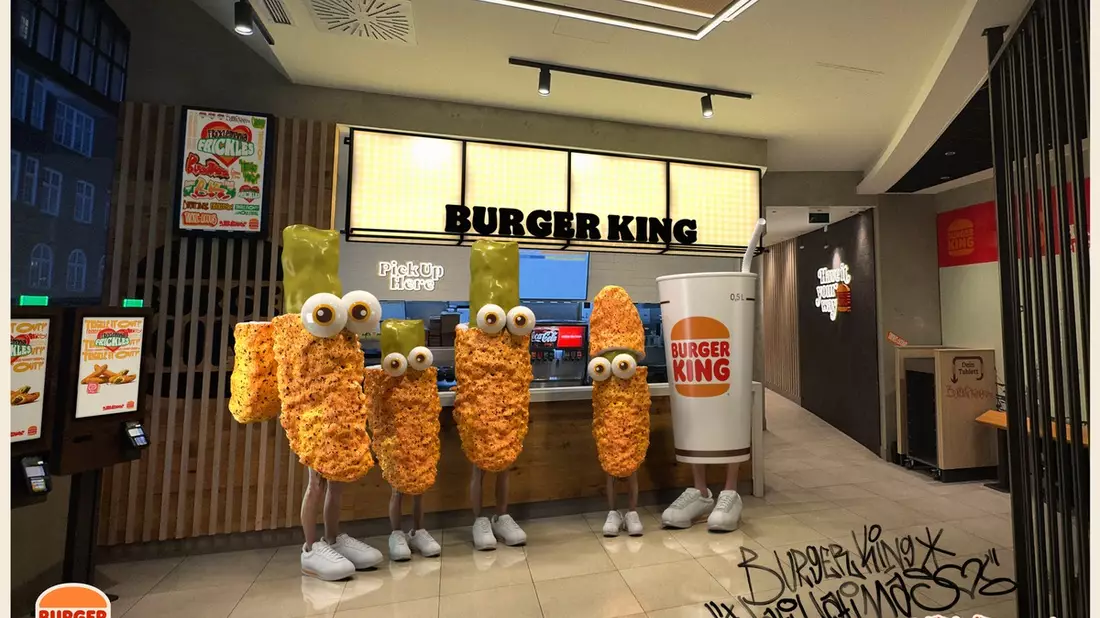 Burger King® bringt Social Media Hype auf den Tisch / Hamburger Künstler Hati Hati Mas inszeniert Fricklemania - Bild: presseportal.de