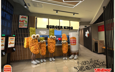 Burger King® bringt Social Media Hype auf den Tisch / Hamburger Künstler Hati Hati Mas inszeniert Fricklemania - Foto: presseportal.de
