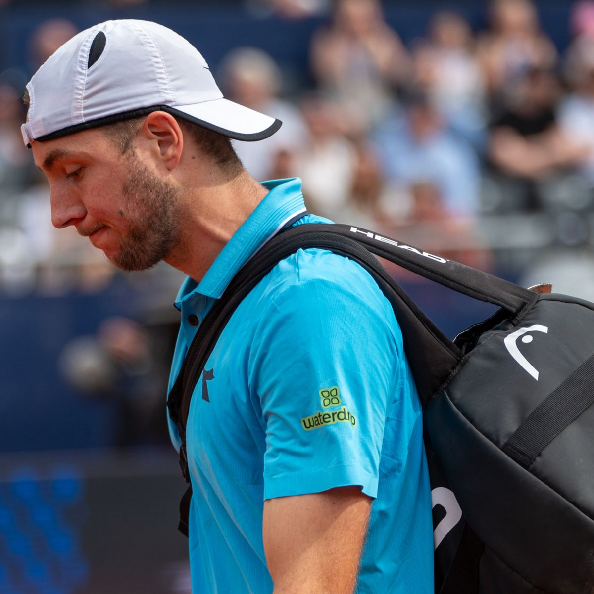 Hatte bei seinem München-Debüt keine Chance: Tennis-Youngster Justin Engel. - Foto: Leonie Asendorpf/dpa