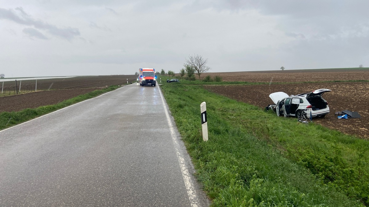 POL-PDNW: Dirmstein - Verkehrsunfall mit Personenschaden, Frontalzusammenstoß auf der L455 - Foto: presseportal.de