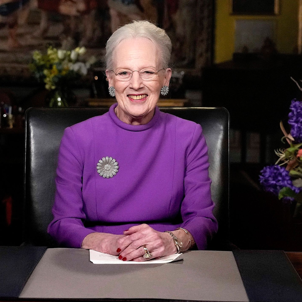 Am Silvesterabend 2023 hatte Margrethe eine überraschende Nachricht parat. (Archivbild) - Foto: Keld Navntoft/AP/dpa