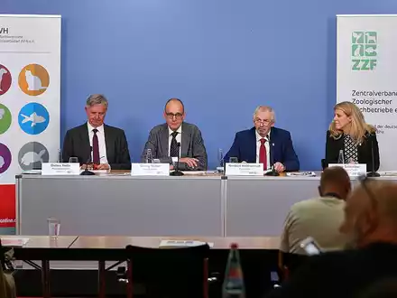 Pressekonferenz: Zentralverband Zoologischer Fachbetriebe e.V. (ZZF) und Industrieverband Heimtierbedarf (IVH) e.V. am 16.04.2025 - Foto: über dts Nachrichtenagentur