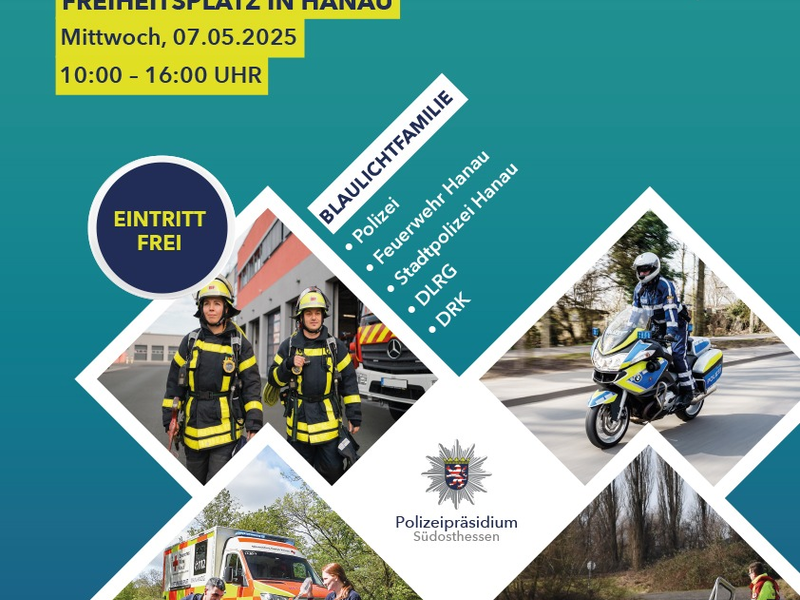 POL-OF: Respekt zeigen - Respekt erfahren: Begegnungen mit der Blaulichtfamilie - Veranstaltung auf dem Hanauer Freiheitsplatz - Foto: presseportal.de