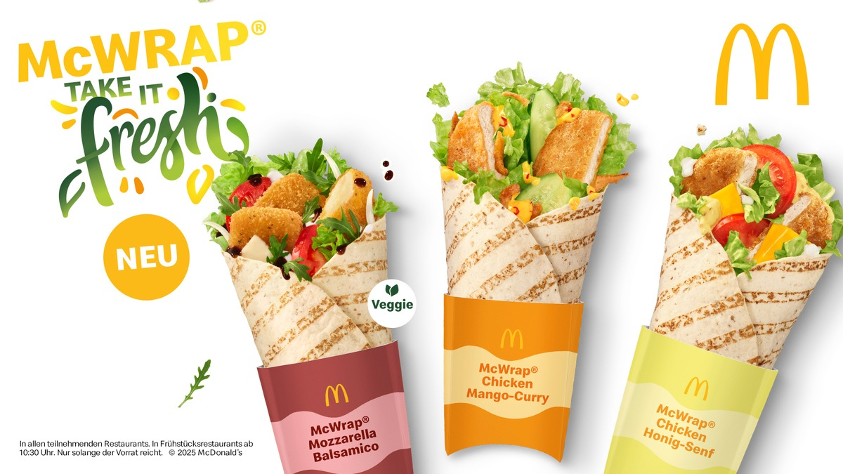 #takeitfresh: Die neuen McWrap® Varianten von McDonald's Deutschland - Foto: presseportal.de