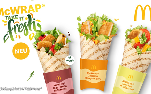 #takeitfresh: Die neuen McWrap® Varianten von McDonald's Deutschland - Foto: presseportal.de