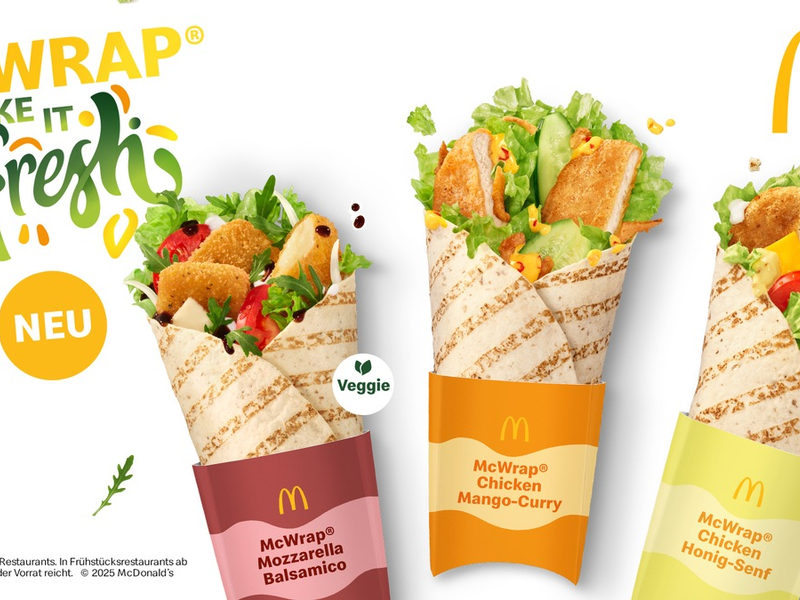 #takeitfresh: Die neuen McWrap® Varianten von McDonald's Deutschland - Foto: presseportal.de